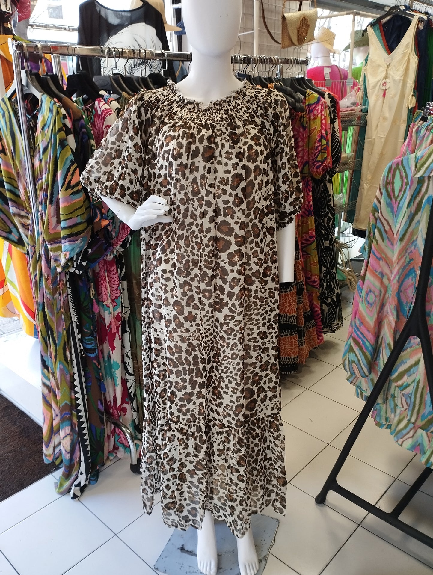 Robe coton style panthère