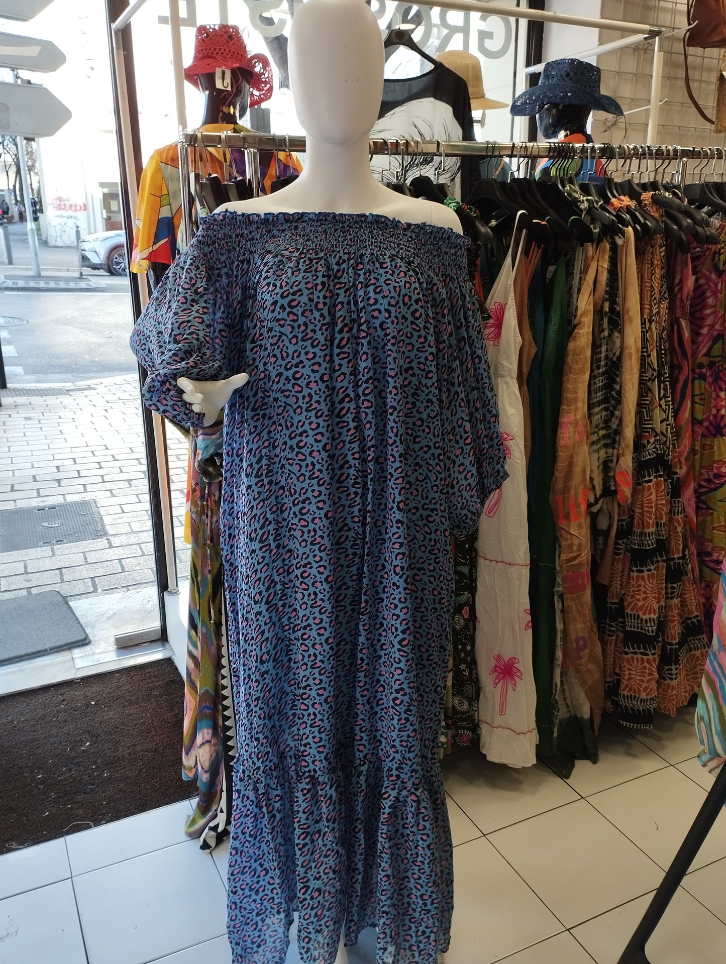 Robe coton style panthère
